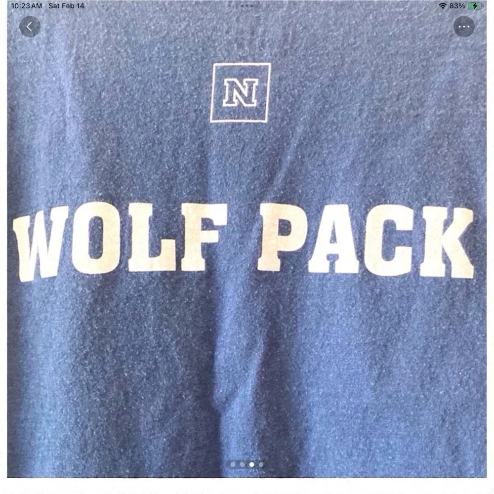 UNR Wolf Pack Cropped Tee XL Vintage‑Inspired blue - Picture 6 of 6